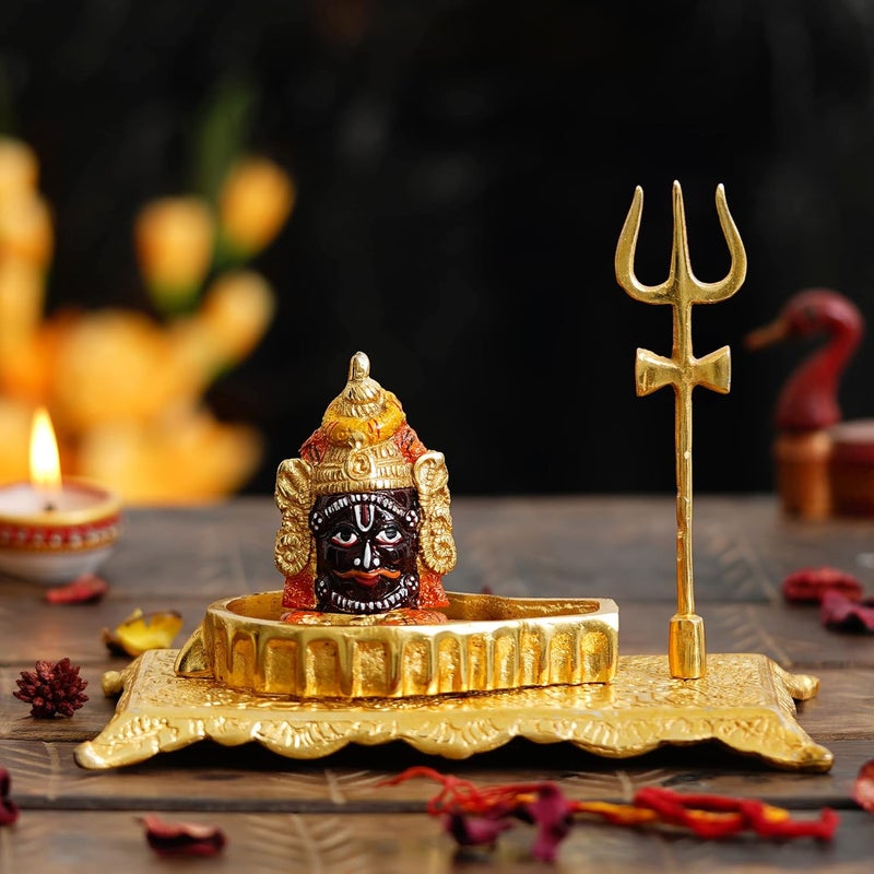 Webelkart Premium Shivling for Home Puja Metal ShivlingaPooja Beautiful Mahakal Murti Mahakaleshwar Shivling Idol Mahakal Shivling Idol Shivling Murti - Image 1