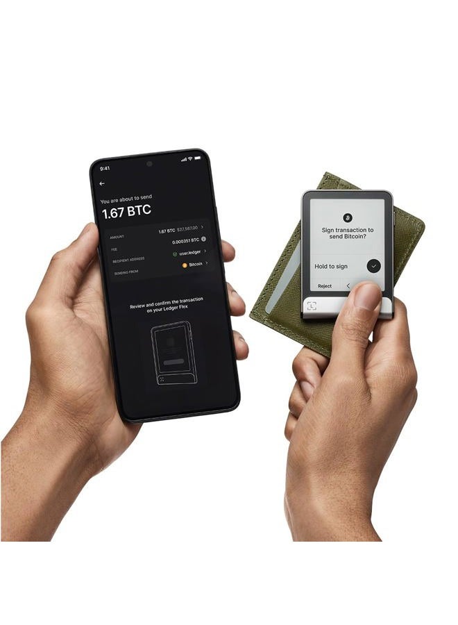 Ledger Flex - crypto touchscreen signer - securely manage all your digital assets and identity via the Ledger Wallet app (Graphite) - Image 2