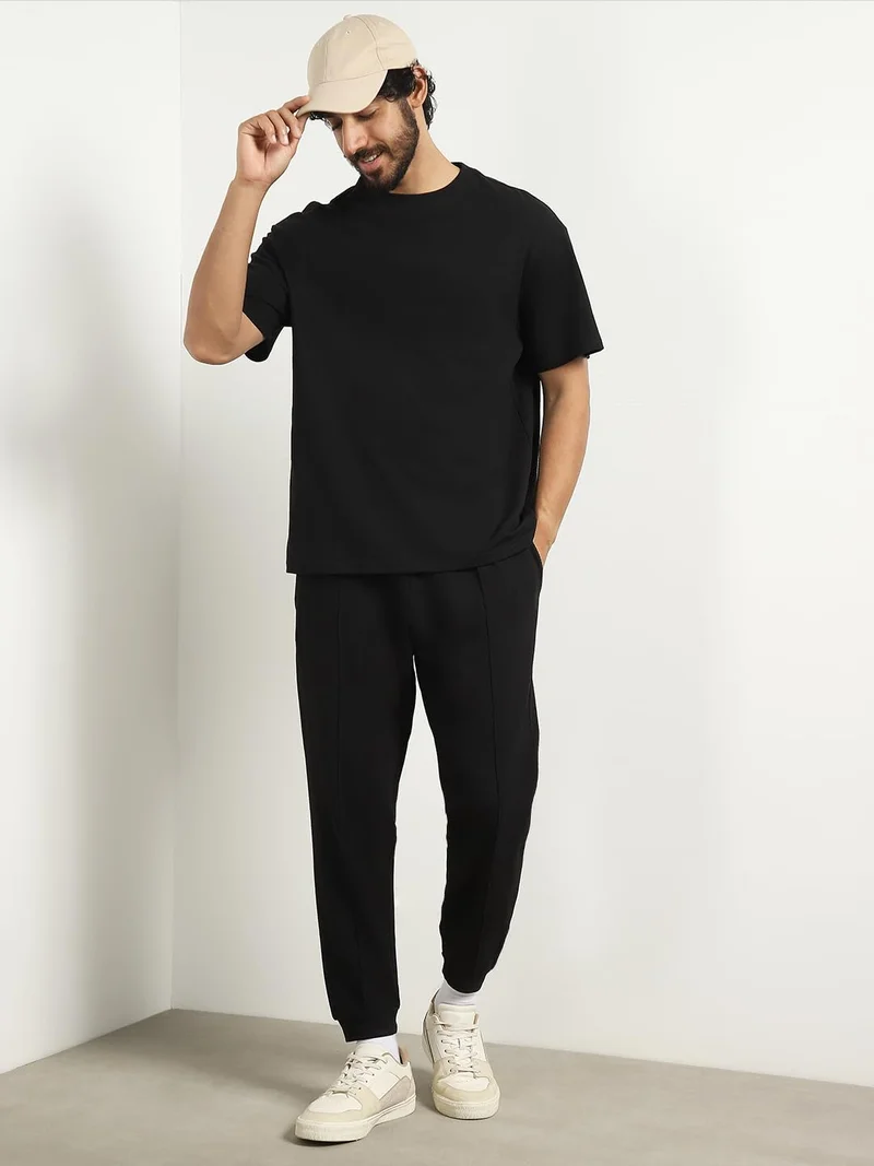 NOBERO Men's Black Co-ord Set