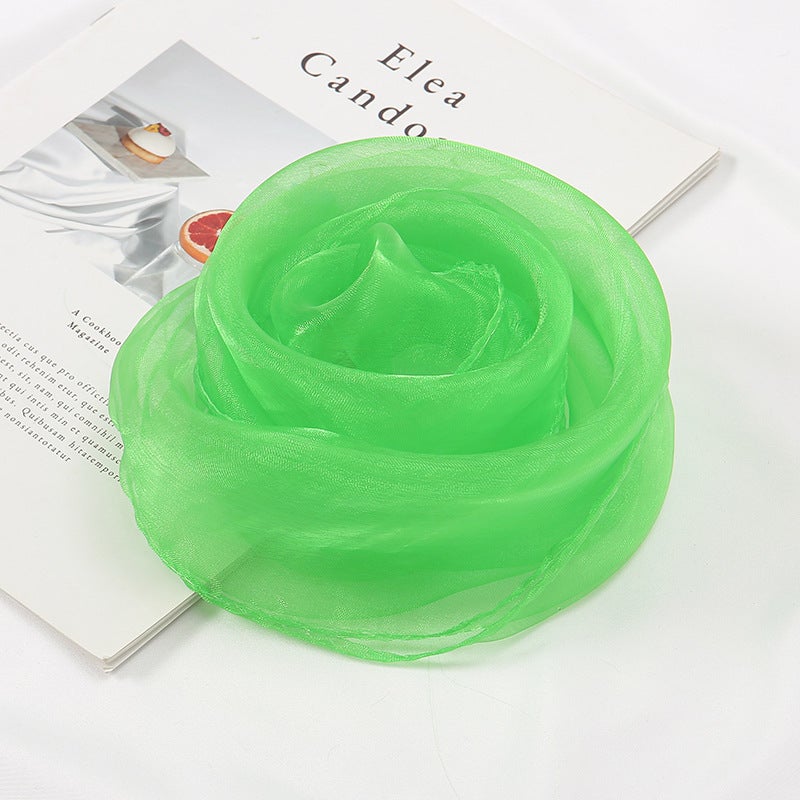 Kids Performance Dance Scarf - Orff Props Candy Color 16# jade green 