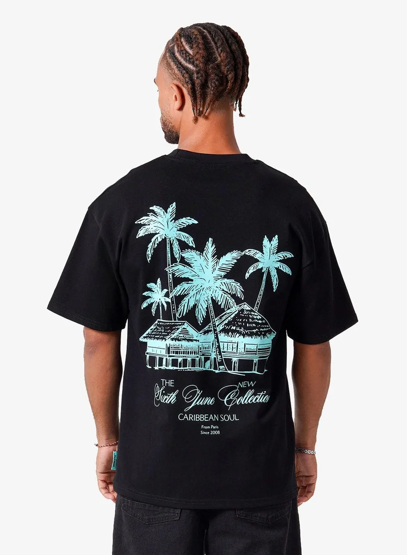 Sixth June Caribbean Hut Relaxed Tshirt