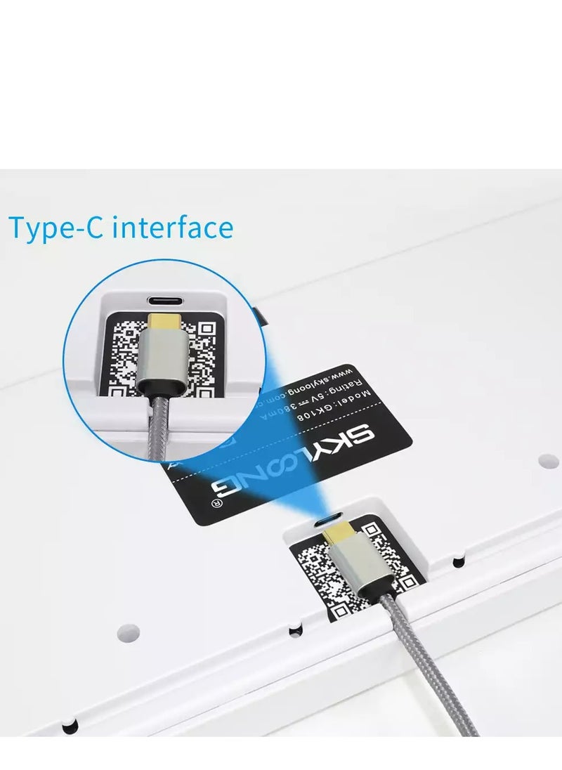 SKYLOONG - GK108 RGB Mechanical Gaming Keyboard – Red Switch Hot Swappable - Full RGB Software - Image 1