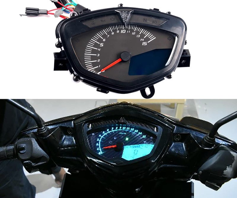 DEMULAX Motorcycle Tachometer and Speedometer Gauge - Image 4