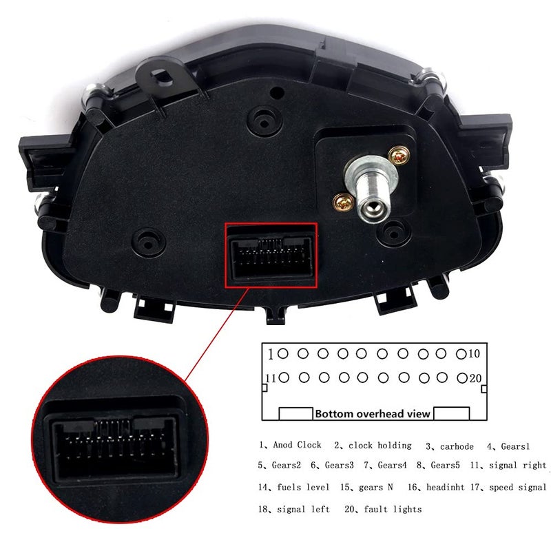 DEMULAX Motorcycle Tachometer and Speedometer Gauge - Image 3