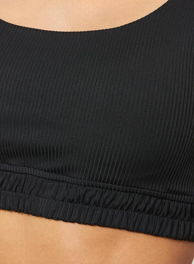 Styli Active  Ribbed Small Underband Sports Bra for Women | Best Price UAE