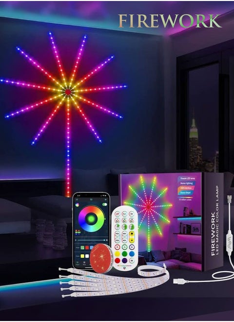 Firework Magic Color Smart Strip USB Powered Led Lights For Bedroom With Launch Burst Effect Remote App Control