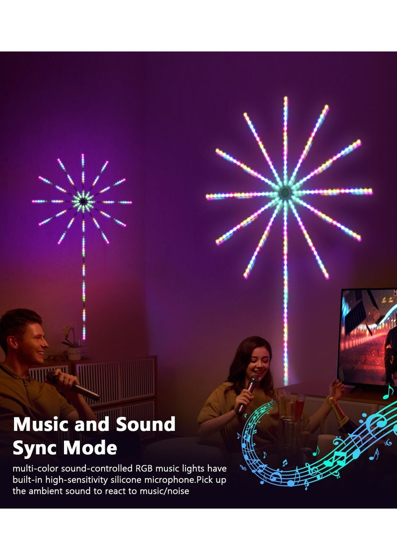 Roman Gifts - Firework Magic Color Smart Strip USB Powered Led Lights For Bedroom With Launch Burst Effect Remote App Control - Image 1