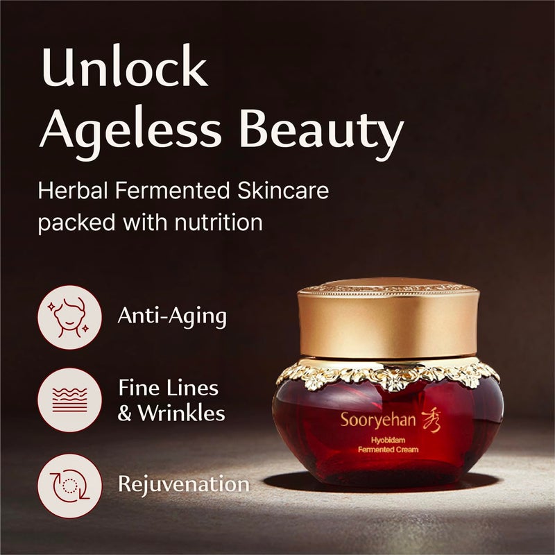 Sooryehan Hyobidam Fermented Cream (1.7fl oz) - Korean Facial Care. Face Moisturizer for Women. Wrinkle Cream for Women, Night Cream for Face with Wild Ginseng - Image 2