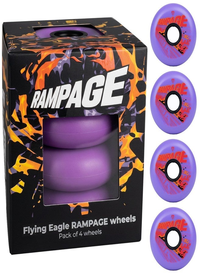 Flying Eagle Rampage Wheels for Skates - Inline Skates Men & Women for Urban Freeskating, Inline Skate Wheels, Outdoor Skate Wheel Replacement, 88A Hardness, Pack of 4, Purple, 76 MM - Image 1
