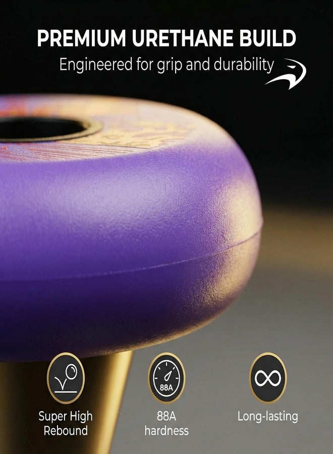 Flying Eagle Rampage Wheels for Skates - Inline Skates Men & Women for Urban Freeskating, Inline Skate Wheels, Outdoor Skate Wheel Replacement, 88A Hardness, Pack of 4, Purple, 76 MM - Image 3