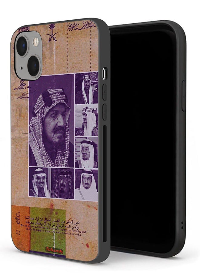 Tolwak Apple iPhone 13 Protective Case Saudi Kings Vintage Photos - Image 1