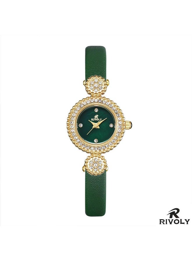 ريفولي ساعة يد نسائية فاخرة من تصميم أنيق بلمسة كريستالية