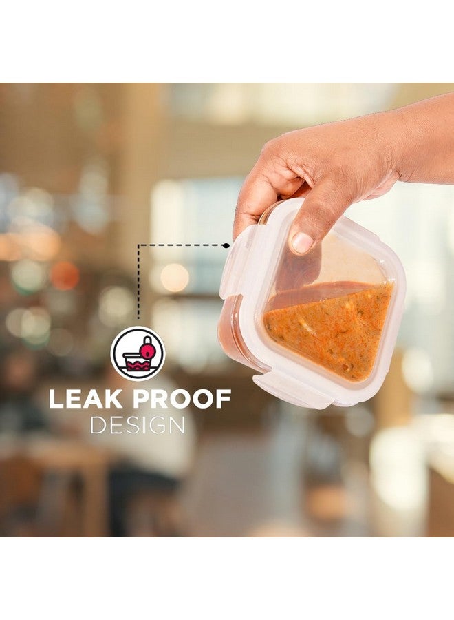 Allo Food Safe Borosilicate Glass Containers With Lids, 450°C Oven Microwave Safe Containers, High Borosilicate Meal Prep Borosilicate Containers Kitchen, 550Ml X 2, Square, White - Image 3