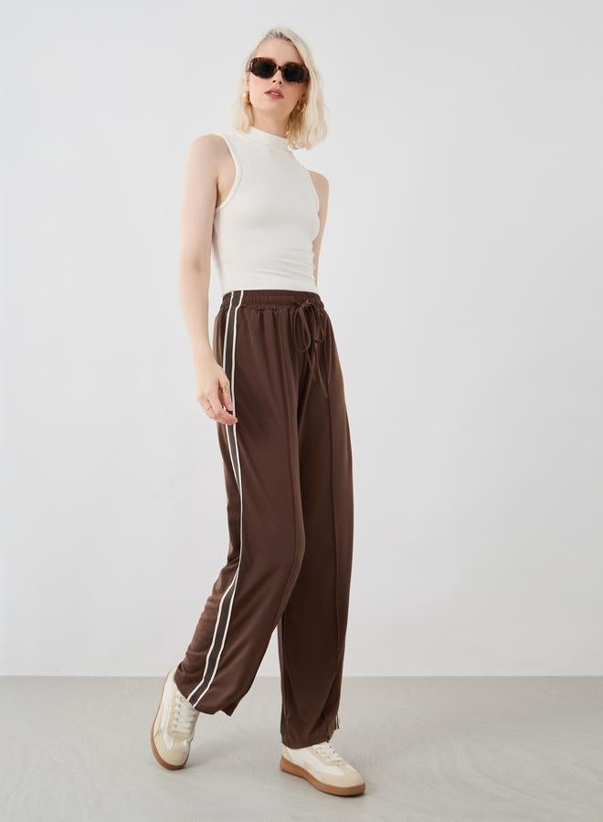 Take Two Take Two Side Striped Drawstring Waist Wide Leg Joggers  - Image 2