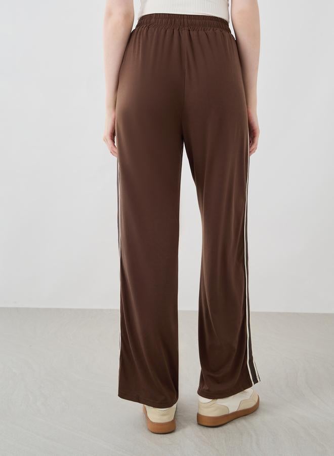 Take Two Take Two Side Striped Drawstring Waist Wide Leg Joggers  - Image 5