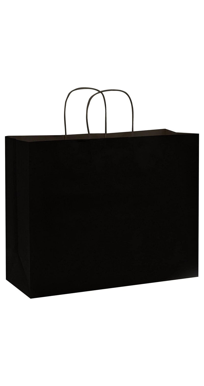 MARKQ Black Paper bags with handles 43 x 40 x 14 cm Large Kraft Gift bags for Birthday Party Favors Weddings Bridal Shower Businesses (12 Bags) - Image 1