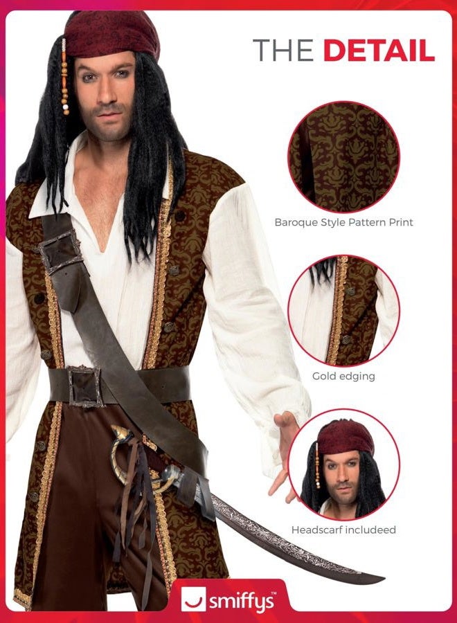 Smiffys High Seas Pirate Costume, Multi-Colour, Medium, 26224M - Image 3