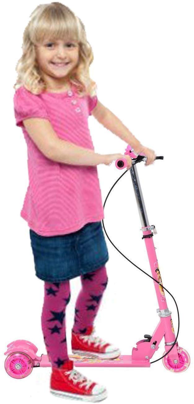 AENCI ENTERPRISE Scooter for Kids|3 Led Light On Wheel Foldable Kick Cycle for Kids,Boys and Girls|Adjustable Height|with Smooth Brakes & Bell|Age 3-12 Years (Pink) - Image 3