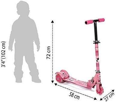 AENCI ENTERPRISE Scooter for Kids|3 Led Light On Wheel Foldable Kick Cycle for Kids,Boys and Girls|Adjustable Height|with Smooth Brakes & Bell|Age 3-12 Years (Pink) - Image 5