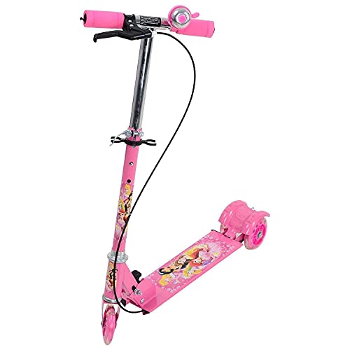 AENCI ENTERPRISE Scooter for Kids|3 Led Light On Wheel Foldable Kick Cycle for Kids,Boys and Girls|Adjustable Height|with Smooth Brakes & Bell|Age 3-12 Years (Pink) - Image 1