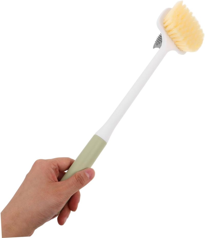 VICASKY Long Handle Foot Scrub Brush with Soft Dual-Sided Bristles Exfoliating Foot Scrubbing Brush for Shower and Bath Skin Exfoliator for Dead Skin Removal in Blue - Image 4