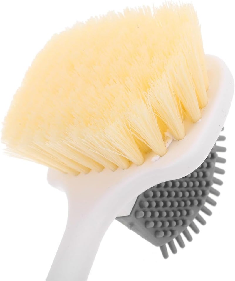 VICASKY Long Handle Foot Scrub Brush with Soft Dual-Sided Bristles Exfoliating Foot Scrubbing Brush for Shower and Bath Skin Exfoliator for Dead Skin Removal in Blue - Image 3
