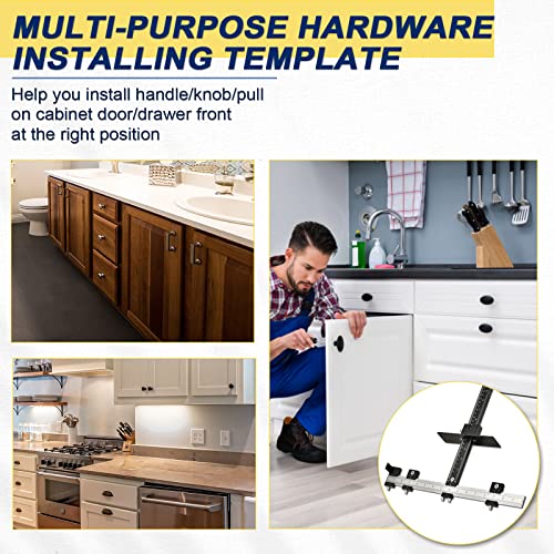MinliGUY Cabinet Hardware Jig, All Metal Adjustable Cabinet Handle Jig with Φ5mm & Φ4mm Drilling Template Hole, Cabinet Hardware Template for Knob/Handle/Pull Installation - Image 4