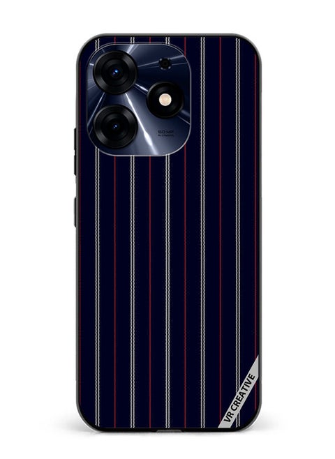 Protective Case Cover For Tecno Spark 10 Pro Strips Design Multicolour