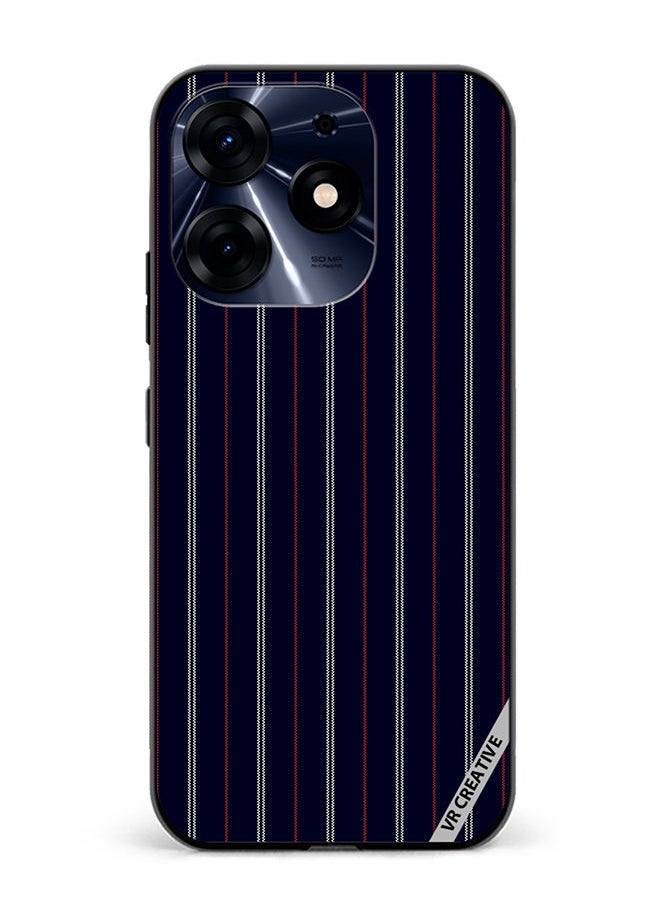 Protective Case Cover For Tecno Spark 10 Pro Strips Design Multicolour