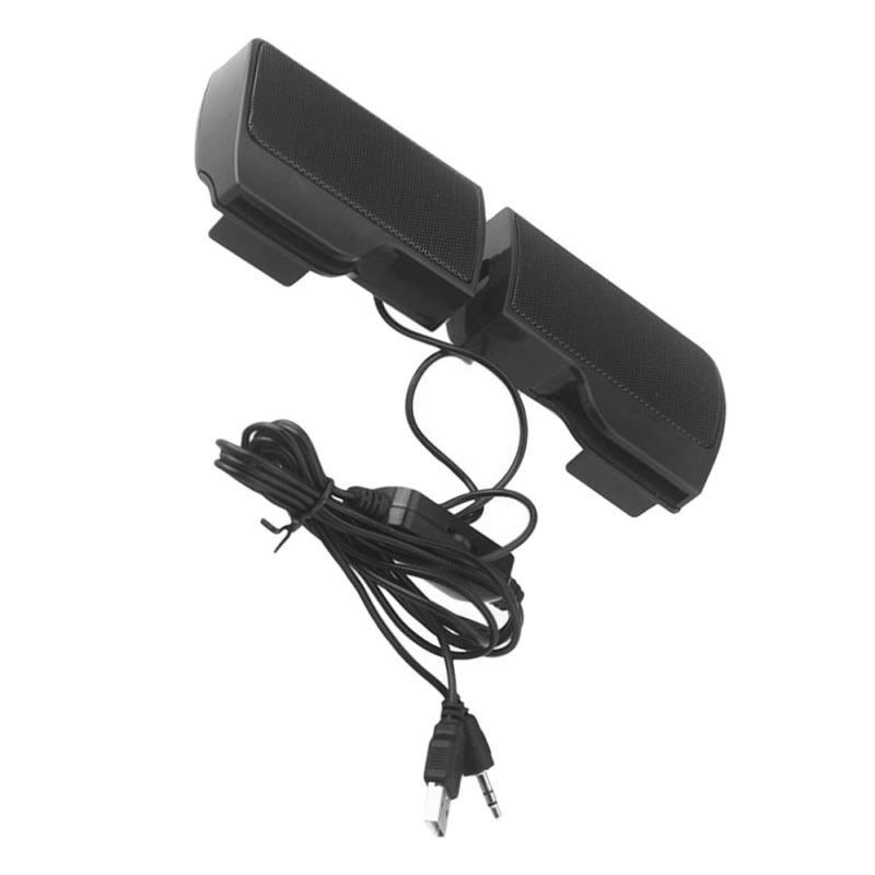 USB Powered Clip On Computer Speaker with 3.5mm Jack for Desktop Laptop Office - Image 2