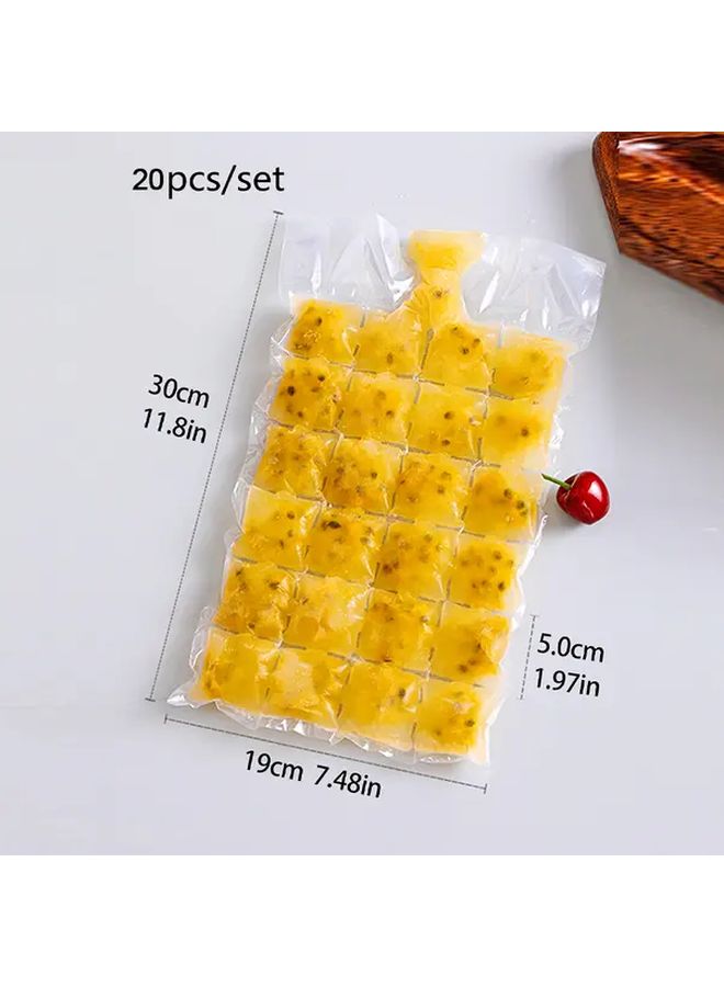 20pcs Disposable Ice Bags Self Sealing Plastic Mold Reusable Freezer Easy Fill Compact Storage - Image 3