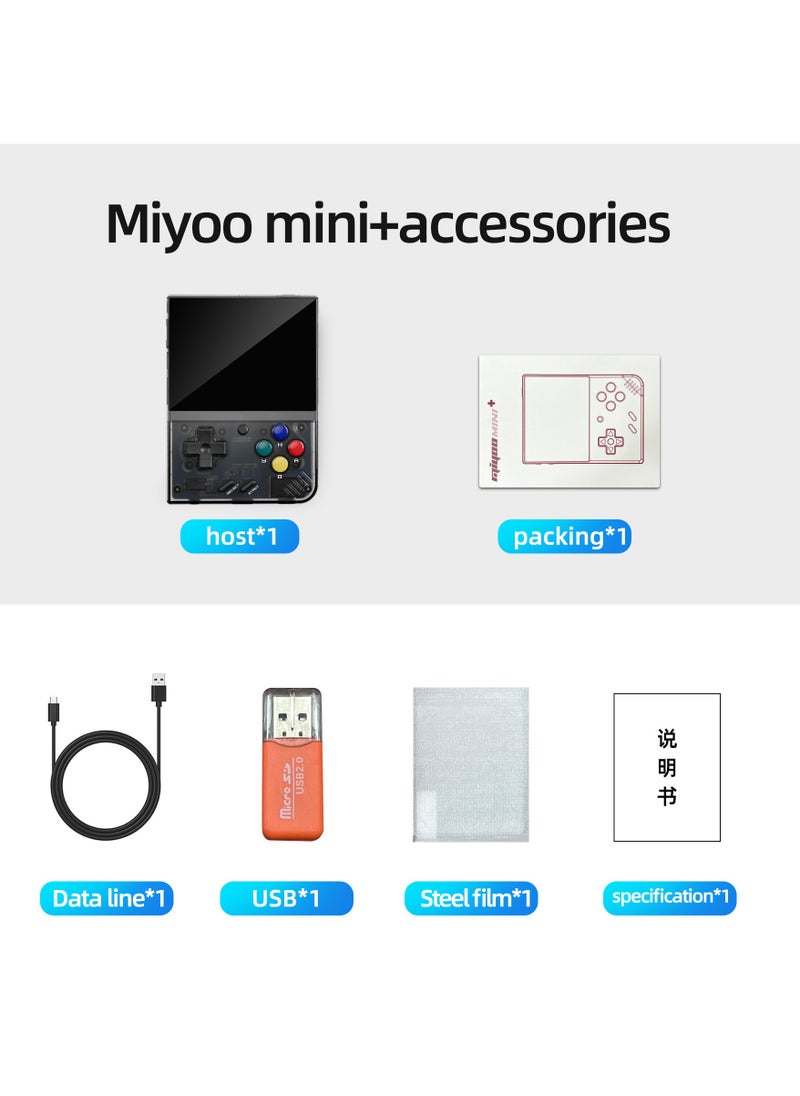 Miyoo - Miyoo Mini Plus+ Portable GBA Game PS1 Handheld Game Console (Black 32G) - Image 1