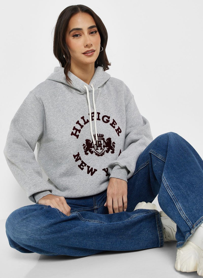 TOMMY HILFIGER Logo Knitted Hoodie - Image 1