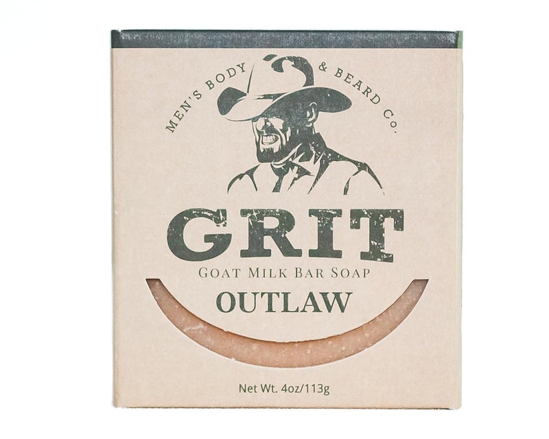 GRIT Goat Milk Soap Bar Outlaw  All Natural  DyeFree Soap Bar  Enriched with Nourishing Goat Milk  4 oz
