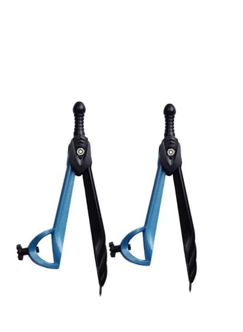 KASTWAVE 2pcs Protractor and Compass for Geometry Professional Compass Accurate Woodworking Compass with Penholder Adjustable Drawing - Image 1