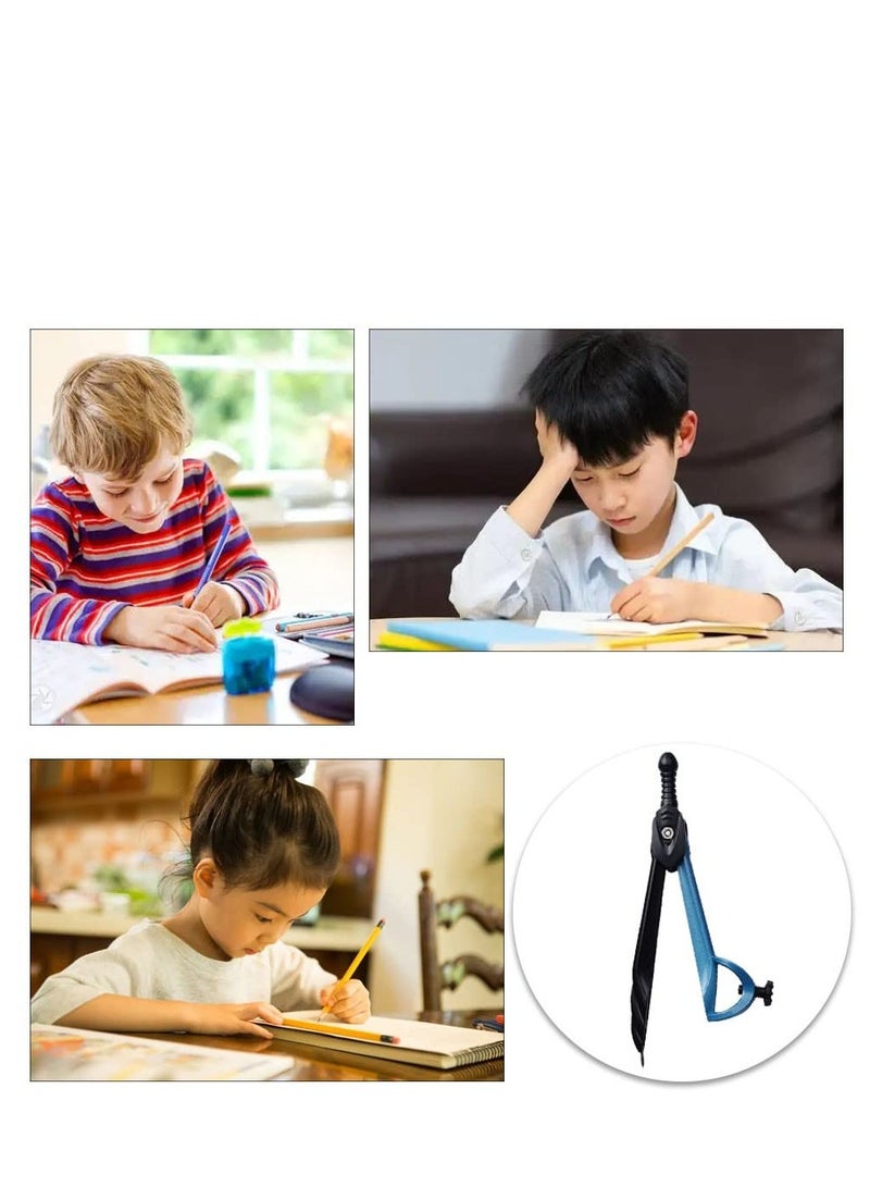 KASTWAVE 2pcs Protractor and Compass for Geometry Professional Compass Accurate Woodworking Compass with Penholder Adjustable Drawing - Image 3
