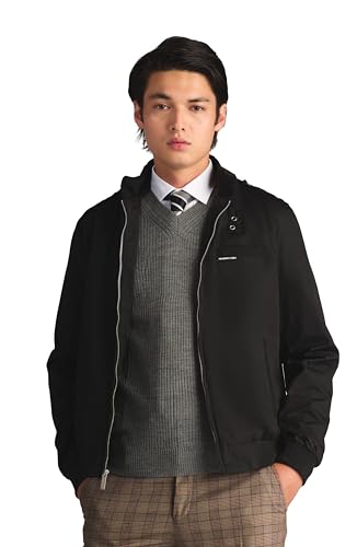 Members Only Men's Classic Iconic Racer, Slim Fit Jacket (Black, Large) - Image 1