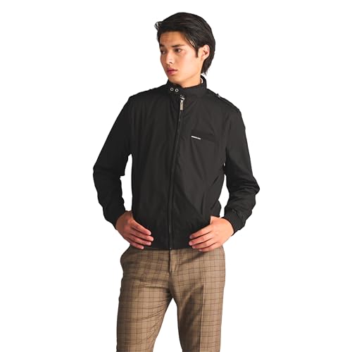 Members Only Men's Classic Iconic Racer, Slim Fit Jacket (Black, Large) - Image 5