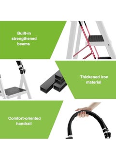 ACPLAY 5 Steps Foldable Ladder, Aluminum Home Ladder Folding Step Stool with Wide Anti-Slip Pedal, Foldable Step Stool for Home,Kitchen, Garden, Office  - Image 5