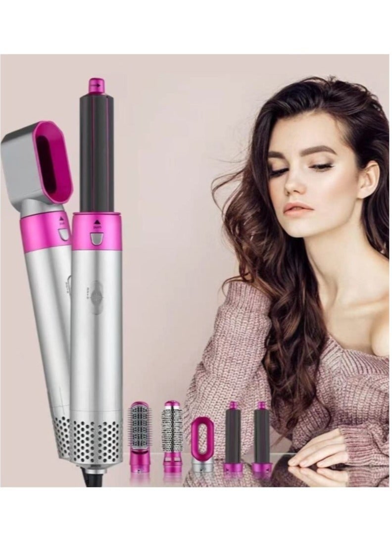 إلترازون Hair Dryer Brush 5 In 1 Hair Blower Brush Hot Air Styler Comb One Step Hairdryer Electric Blowing Hair Dryer Auto Curling Iron - Image 1