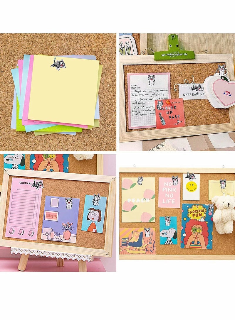 KASTWAVE Push Pins, 9Pcs Animal Cat Push Pins Small Wooden Thumb Tacks Steel Point Pushpin Wooden Head Map Pushpins Cartoon Cat Push Pins for Cork Bulletin Board,Fabric Marking,Crafts and Office Organization - Image 5