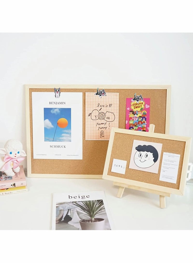 KASTWAVE Push Pins, 9Pcs Animal Cat Push Pins Small Wooden Thumb Tacks Steel Point Pushpin Wooden Head Map Pushpins Cartoon Cat Push Pins for Cork Bulletin Board,Fabric Marking,Crafts and Office Organization - Image 4