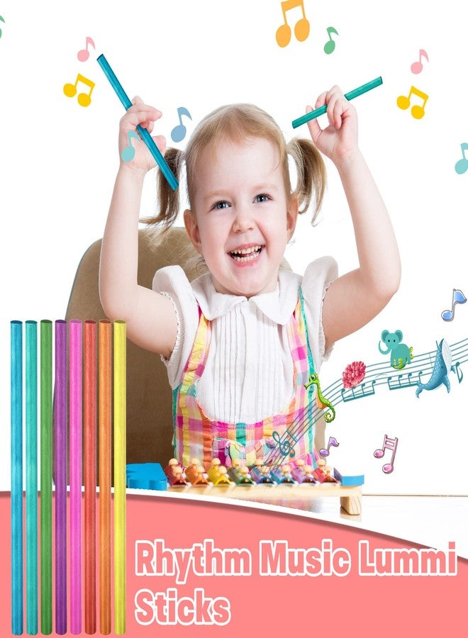 Yookeer يوكير 24 قطعة عصي إيقاع للأطفال بالجملة 12 بوصة عصي لومي خشبية ألعاب موسيقية 8 ألوان آلات موسيقية للأطفال البنات الأولاد toddlers فصل دراسي روضة أطفال إيقاع - Image 5