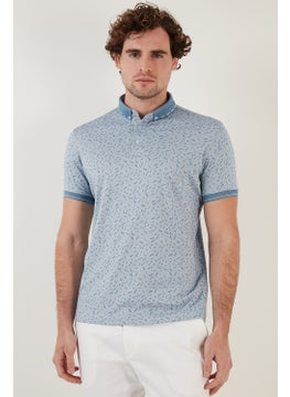 Buratti Cotton Blended Patterned Slim Fit Polo T Shirt Men's T Shirt 646B3270  - Image 2
