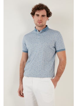 Buratti Cotton Blended Patterned Slim Fit Polo T Shirt Men's T Shirt 646B3270  - Image 4