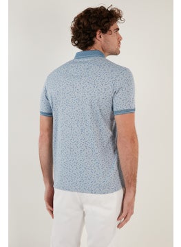 Buratti Cotton Blended Patterned Slim Fit Polo T Shirt Men's T Shirt 646B3270  - Image 5