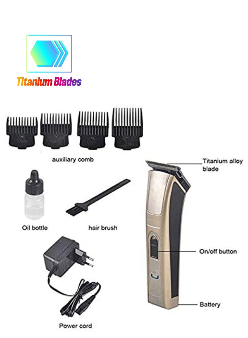 Kemei Km-5017 Rechargeable Hair Trimmer Gold - Image 1