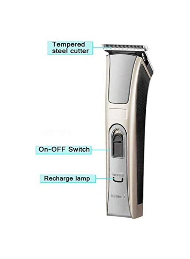 Kemei Km-5017 Rechargeable Hair Trimmer Gold - Image 3