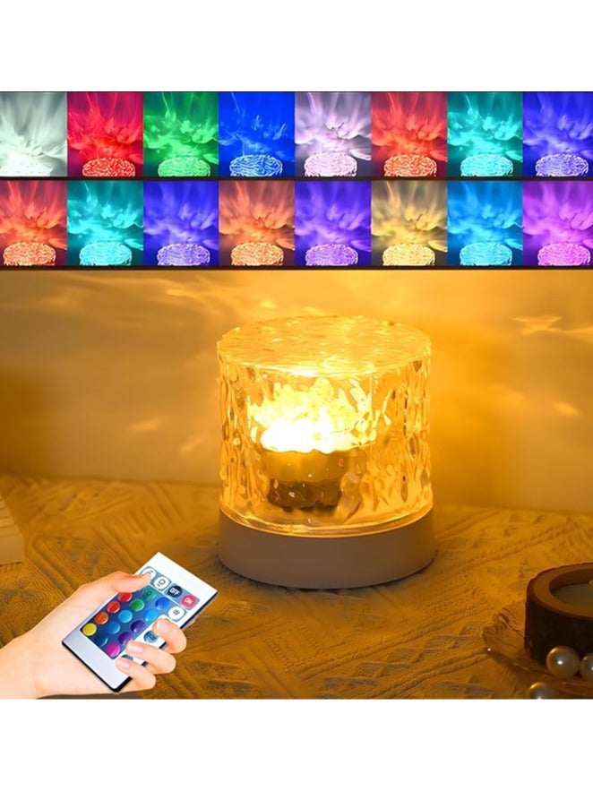 عربست جهاز عرض موجات المحيط، 16 لونًا متغيرًا من ضوء الليل، مصباح ماء بارد، جهاز عرض أضواء الشفق الشمالي مع جهاز تحكم عن بعد، مصابيح ليد لغرفة النوم وغرفة الألعاب وبار المطعم وديكور الحفلات - Image 1