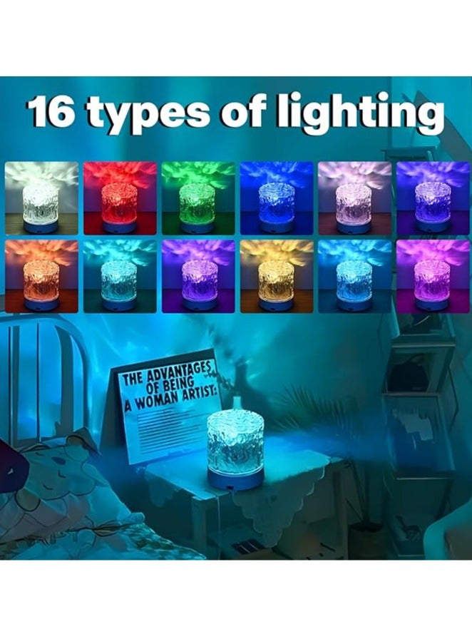 عربست جهاز عرض موجات المحيط، 16 لونًا متغيرًا من ضوء الليل، مصباح ماء بارد، جهاز عرض أضواء الشفق الشمالي مع جهاز تحكم عن بعد، مصابيح ليد لغرفة النوم وغرفة الألعاب وبار المطعم وديكور الحفلات - Image 2